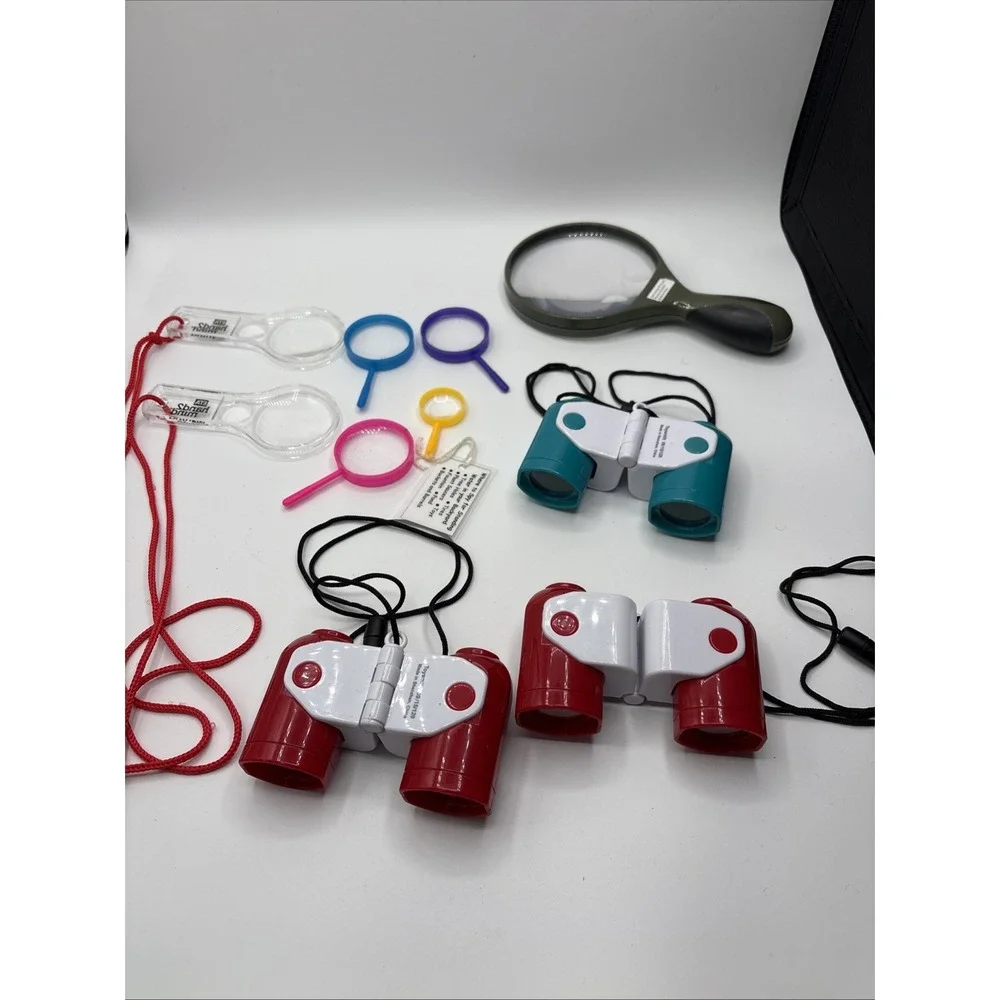 7 Varieties Magnifier And 3  Binoculars For Learning‎ Science & Nature Pre-owned